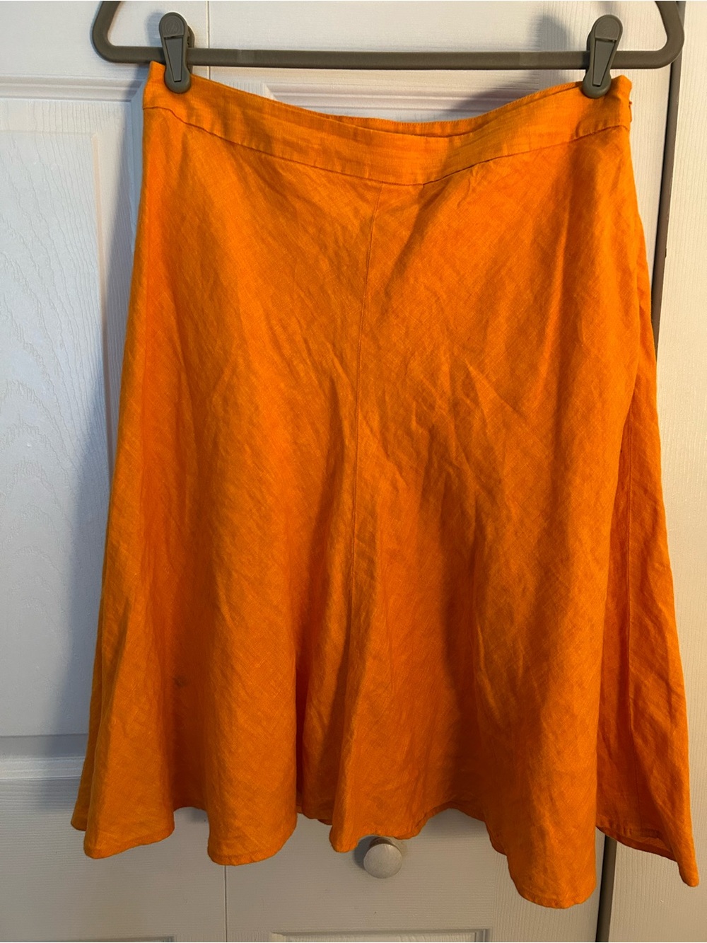 Banana Republic Orange Linen A-Line Skirt